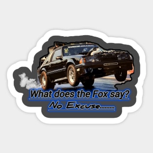 Christian's No Excuse Mustang Sticker